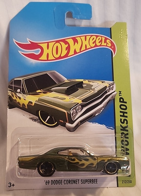 2014 Hot Wheels Heat Fleet '69 DODGE CORONET SUPERBEE ML# 212/250 BFD91
