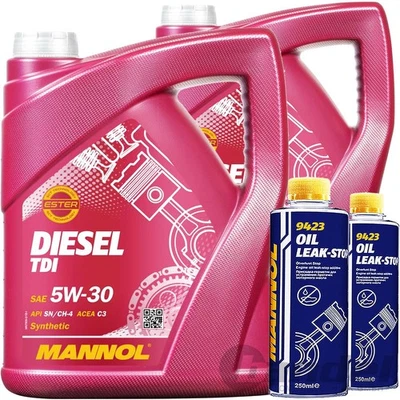 2x5L MANNOL Diesel Tdi L'Huile De Moteur 5W30 pour VW 505.01 +2x250ML Huile - Photo 1/3