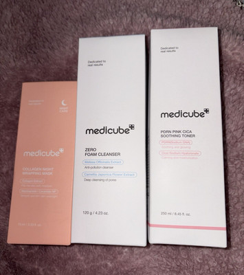 medicube Zero Foam Cleanser + PDRN Cica Toner + Collagen Night Mask Set