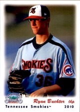 2010 Tennessee Smokies Grandstand #3 Ryan Buchter Blackwood New Jersey NJ Card