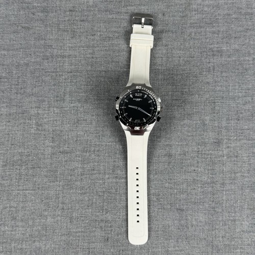 Fossil BQ9397 Watch Mens 5ATM Stainless Steel Black Dial White Silicone Strap - Picture 11 of 11