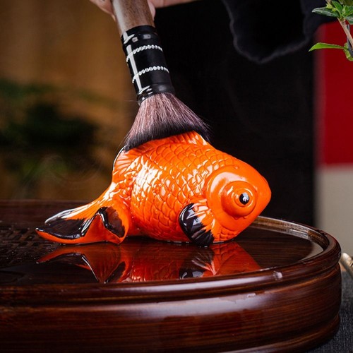Exquisite Fish Sculpture Small Ceramic Fish Ornament Tea Tray Decor