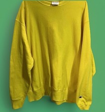 Vintage Champion Reverse Weave 2XL Crewneck Sweatshirt Yellow Men's GUC Loose