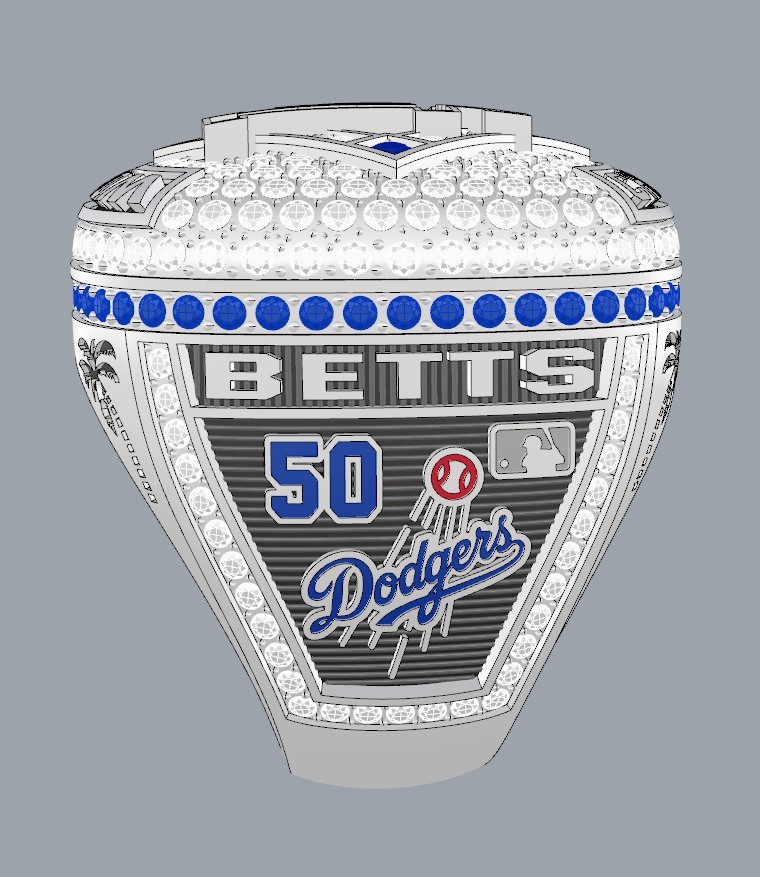 New 2025 Los Angeles Dodgers World Series Championship Ring with