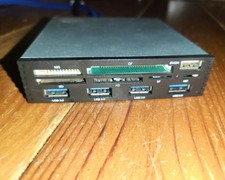 USB 3.0 3.5 Internal Card Reader With HUB Micro SD SDHC MMS XD M2 CF Black READ