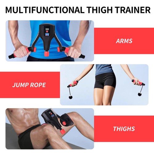 ZQINGRAN Thigh Trainer with Counter,3-in-1 Pelvic Floor Exercise black+ red  - Picture 3 of 7