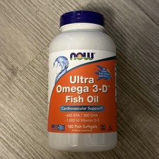 Now Foods Ultra Omega 3-D Fish Oil Cardiovascular Support 180 Softgels