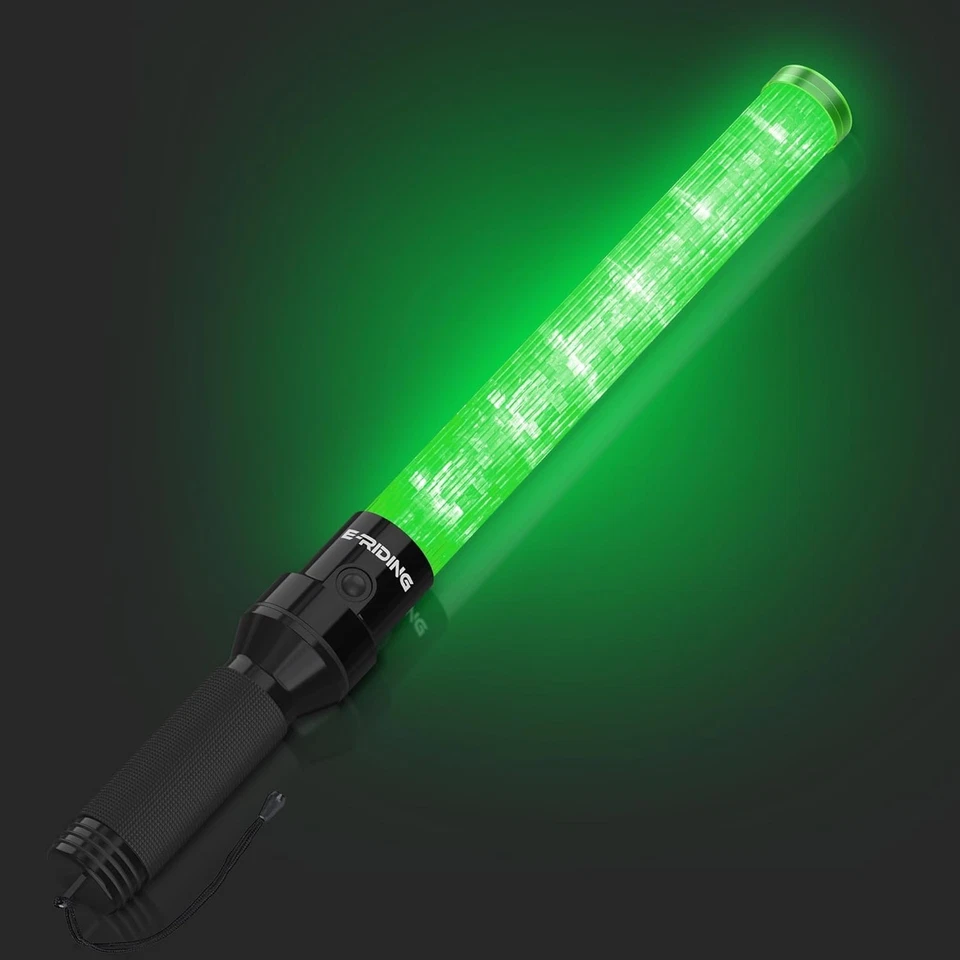 Traffic Wand LED Safety Baton for Traffic Control Parking Aircraft Green - Image 3 of 4