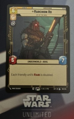 Star Wars Tcg Unlimited Marchion Ro LEGENDARY Legends Of The Force