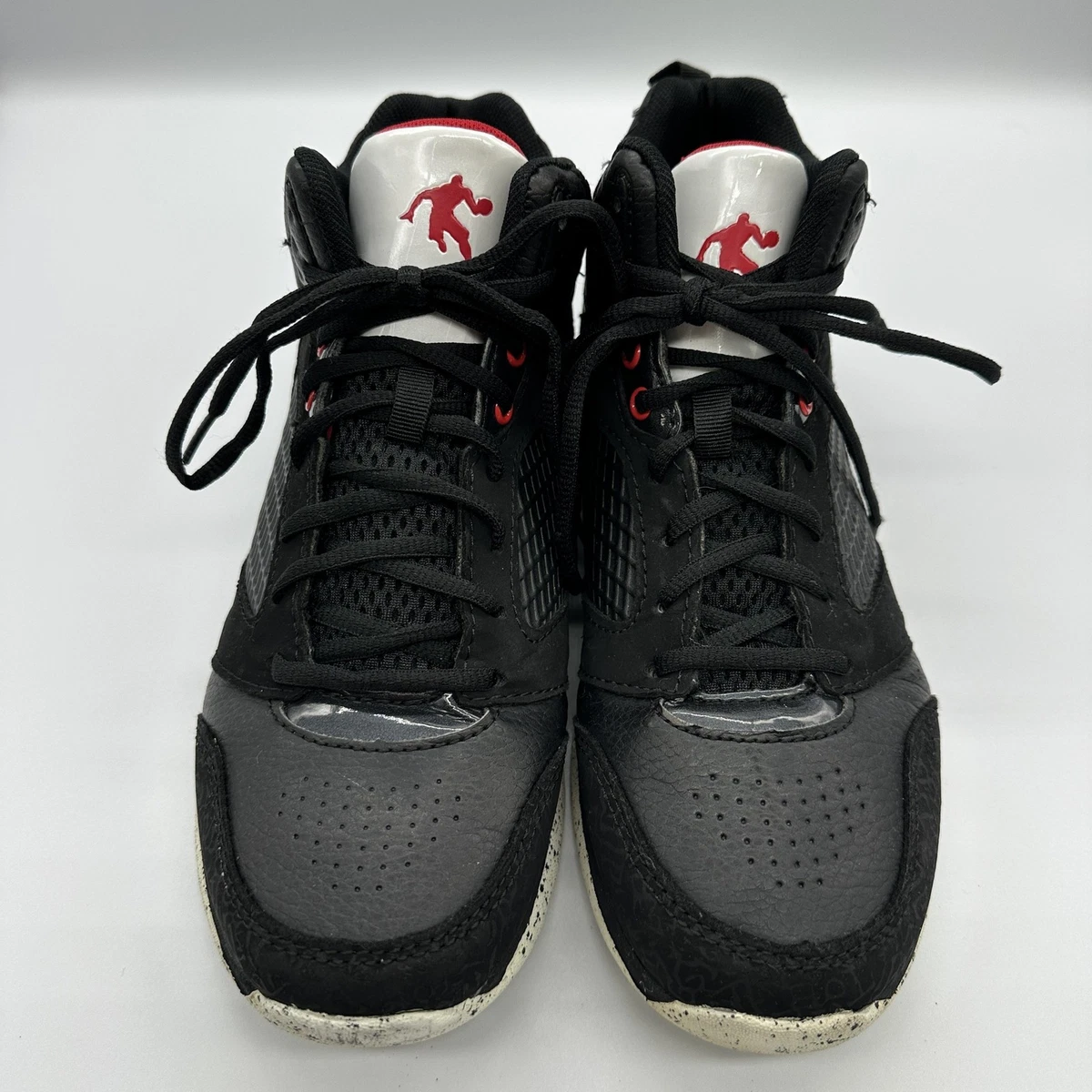 AND1 Shoes Mens Size 8 Black Red Mid Top Basketball Sneakers 