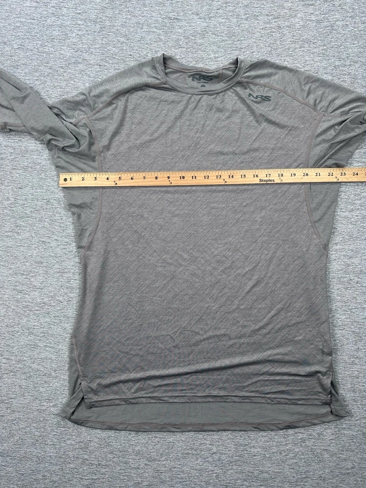 NRS Silkweight Shirt Mens Medium Gray Long Sleeve UPF 50+ Fishing Outdoor Hiking - Image 4 of 4
