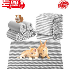 5 Pcs Waterproof Guinea Pig Fleece Bedding Blankets Absorbent Guinea Pig Cage Li