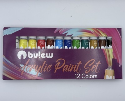 Bview 12 Color Acrylic Paint Set for Kids Adults Art Supplies New