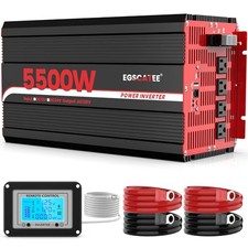 5500W Power Inverter 12V DC to 120V AC, 11000W Peak Off-Grid Solar 12V-5500W