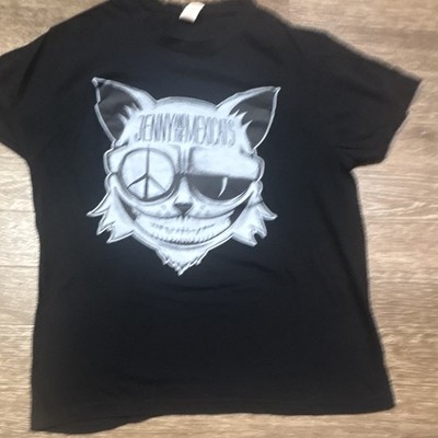 Unisex Kids Black Cotton Cat Graphic Print T-Shirt Crew Neck Short Sleeve 8