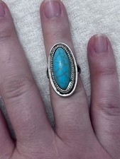 Canyon Sanctuary Blue Turquoise Statement Rin...