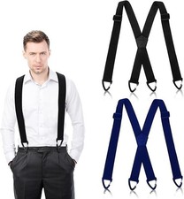 Suspenders for Men Heavy Duty, Y Back Hidden Suspender 1.5" Under Clothing