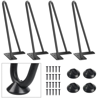 10'' Hairpin Legs for DIY Projects - Set of 4