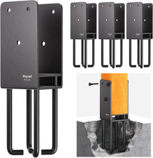 Heavy Duty 4X4 Concrete Post Anchors for Fence, Deck, Pergola - 4 Pack