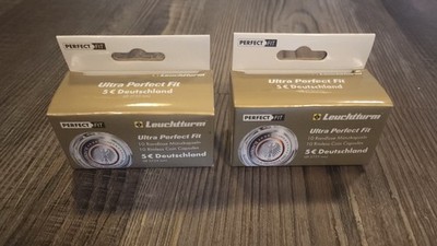 Leuchtturm 2x 10 Stck. Ultra Randlos Perfect Fit 27,25mm für 5 Euro Sammlermünze