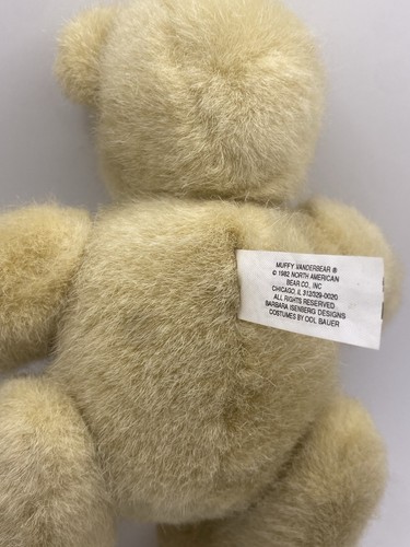 North American Bear Co. Fuzzy Vanderbear articulado posable 1982 12" - Imagen 6 de 6