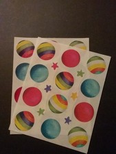 Creative Memories  Block Stickers  4" x 5"  Lots Of Balls  Lot of Two
