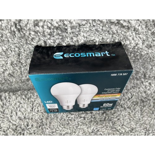 2pk EcoSmart LED Bulb Dimmable White 60W 1006778587 Customize Color Of Light - Picture 8 of 12
