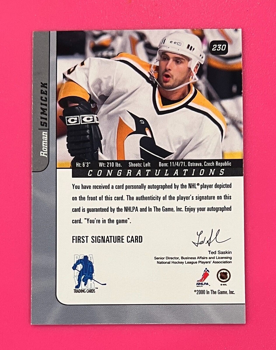 2001 Signature Series, Be A Player #230 Roman Simicek Pittsburgh