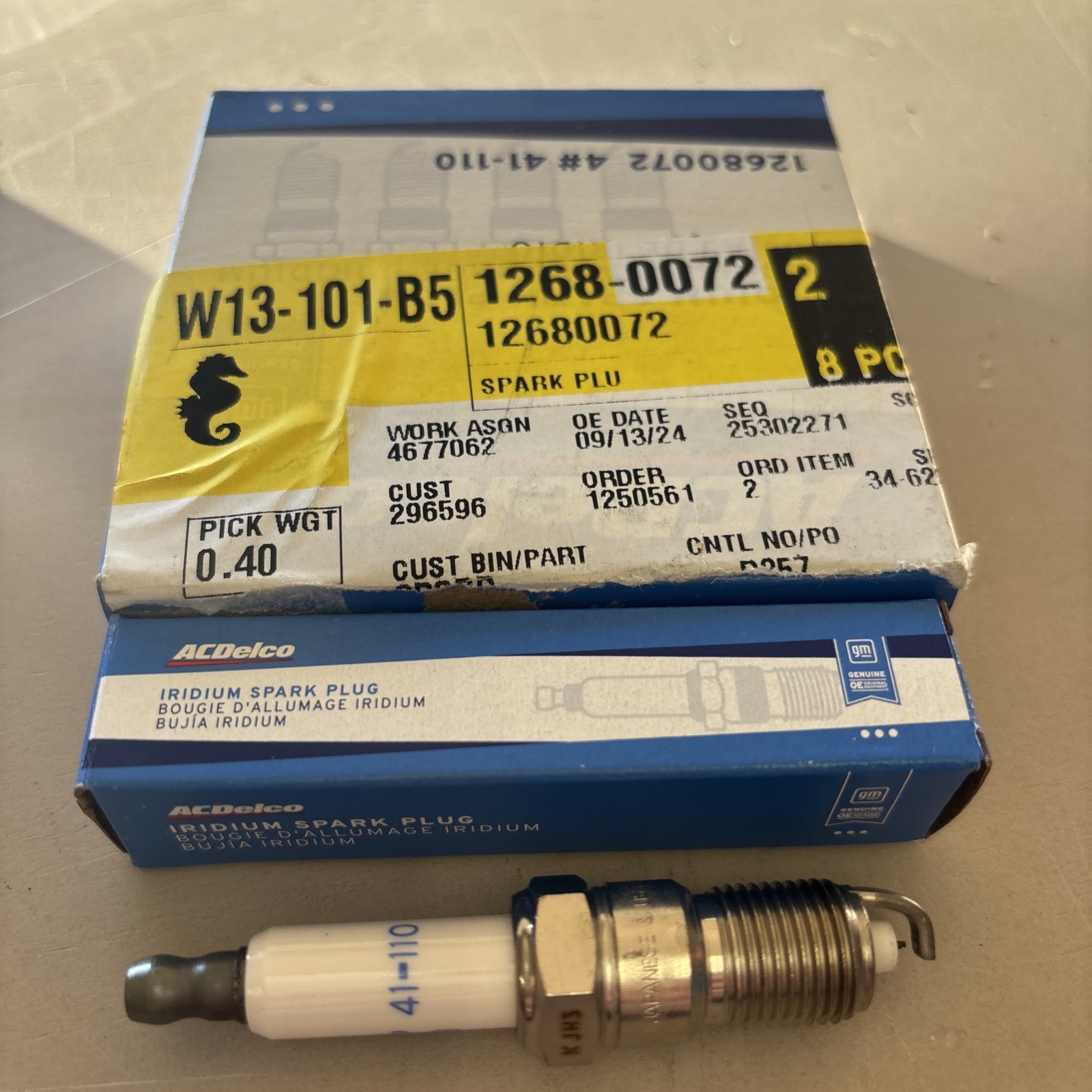 NEW GENUINE GM ACDelco Iridium Spark Plugs   12680072 Set Of 4