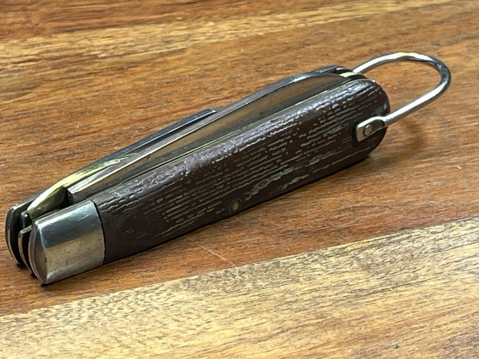 Cuchillo Herramienta Militar Plegable Vintage CC Klein Tools EE. UU. TL-29 Electricista Liniero Foto 4 de 4