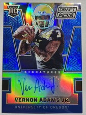 2016 Panini Collegiate Draft Picks Blue Prizm Autograph Vernon Adams Jr Oregon