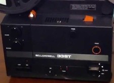 BELL HOWELL 33 ST 2-TRACK SOUND Super 8 Movie Projector With NEW Belts