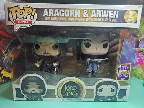 Aragorn & Arwen 2 pack Funko Pop! Vinyl Lord of the Rings 2017 Exclusive BOX DMG
