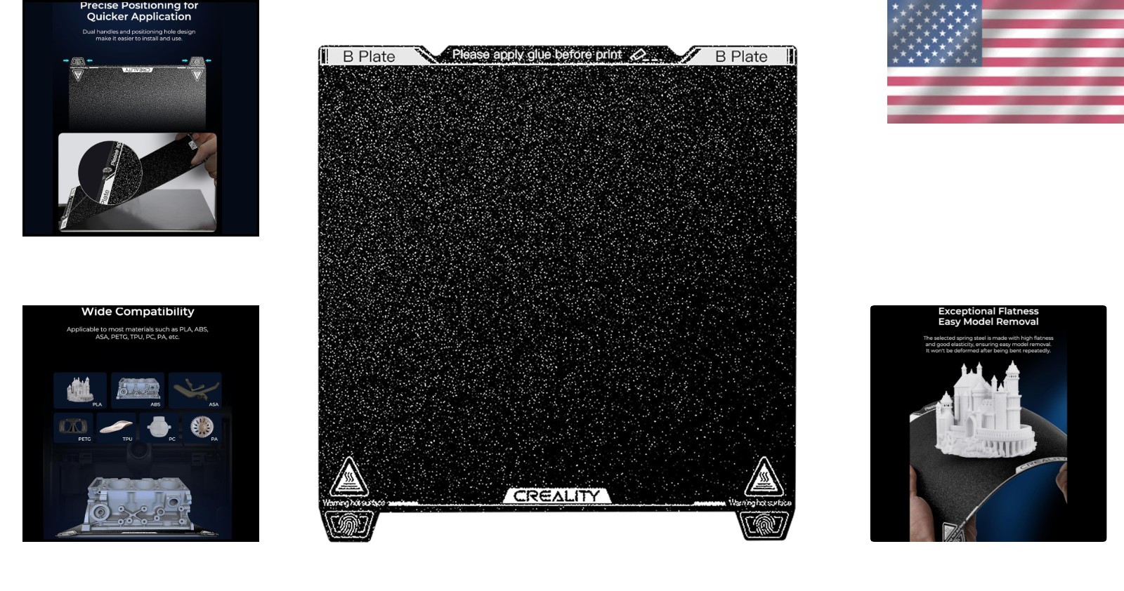Professional K1 Max 315mm PEI Build Plate with Frosted Surface & Magnetic Base