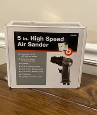 5" High Speed Pneumatic Air Sander- Powerful 1/2HP Ball Bearing Motor-New Sealed