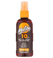 Malibu Sun  Non-Greasy Dry Oil Spray 4 Tanning, Low Protection Water100ml UK 56.90 per litre