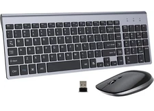 Wireless Keyboard & Mouse Combo Mini USB 2.4G Ultra Slim For Windows PC Laptop