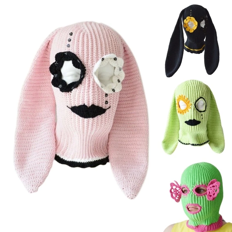 Warm Headgear Full-Head Hat Party Holiday Hat Bunny for Kid Teens Men Women