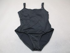 Nike Size M Womens Black Lined Wireless Activewear One Piece Swimming Suit 11M