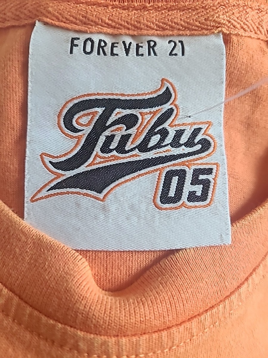 Fubu 05 Forever 21 Vintage Large Oversize Orange Crop T-shirt | eBay