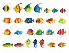 10 PCS Plastic Multicolor Floating Artificial Fish Decoration for Aquariums