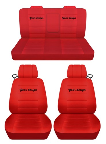 Front and Rear car seat Covers Fits 2008- 2021 Dodge Challenger with design - Bild 1 von 4