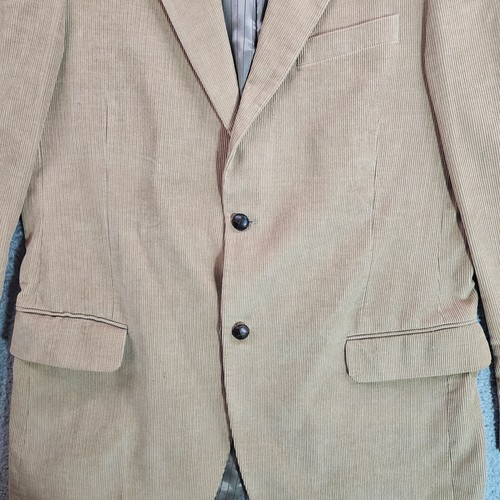 Dockers Corduroy Mens Suit Blazer Sport Coat 42L 2-Button Cotton Yellow-Brown - Picture 8 of 22