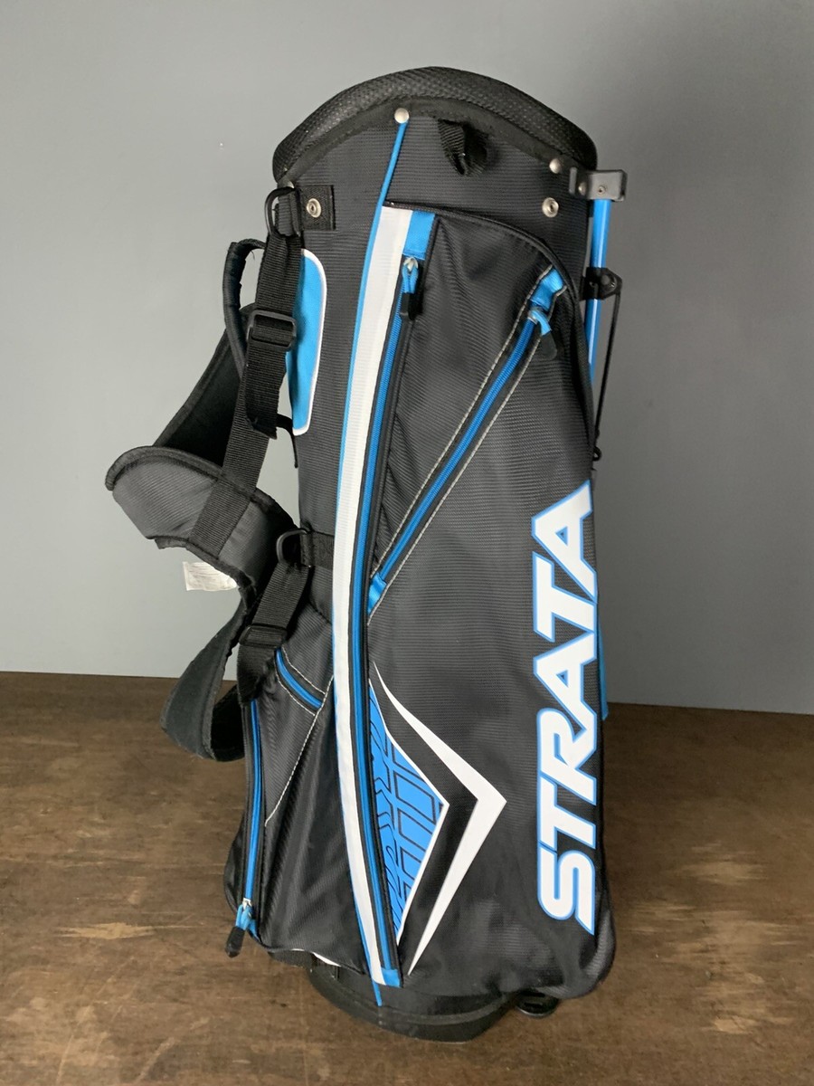 STRATA キャディバッグ 黒と青 防水カバー付き STRATA CALLAWAY 6 WAY BLACK BLUE STAND GOLF BAG | eBay