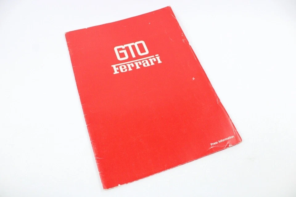 Ferrari 288 GTO 1984-87 paquete de prensa folleto de ventas Foto 2 de 4