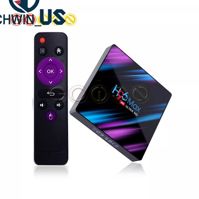 H96 MAX RK3318 Smart TV BOX Android 9.0 4GB 64GB Quad Core 1080p 4K LED screen