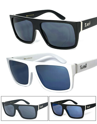 LOCS MEN FLAT TOP SQUARE GANGSTER BLACK OG SUNGLASSES BIKER GLASSES