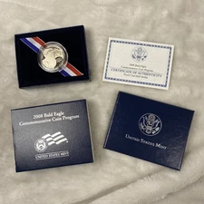 2008 Bald Eagle US Mint Half Dollar Proof Commemorative Coin w/COA & BOX READ