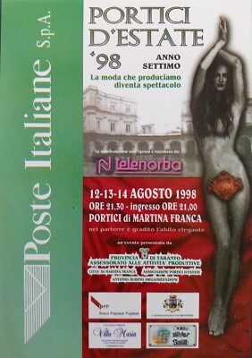 Portici D'estate La Moda diventa Spettacolo Cartolina Poste Donna Nuda