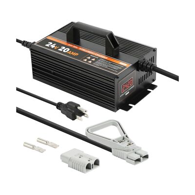 24V 20A Forklift Battery Charger, 24 Volt Forklift Charger Smart Automatic 24...